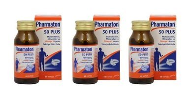 Pharmaton 50 Plus Aromasız Yetişkin Vitamin 3x60 Tablet