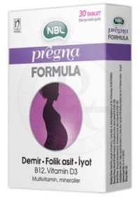 Nbl Pregna Formula Aromasız Yetişkin Vitamin 30 Tablet