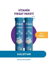 Vitago Kalsiyum Vitamin D3-K2 Limonlu Yetişkin Vitamin 20 Tablet