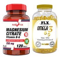 Nevfix Magnezyum Vitamin B6 Flx Omega 3 6 9 Ahududu Yetişkin Vitamin 90 Tablet