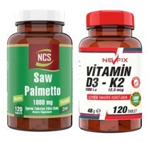 Ncs Saw Palmetto - Nevfix Vitamin D3 K2 Aromasız Yetişkin Vitamin 120 Tablet