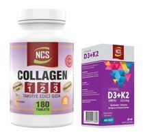 Ncs Kollajen Tip 1 2 3 Vitamin - Vitamin D3 K2 Aromasız Yetişkin Vitamin 180 Tablet