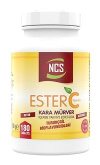 Ncs Ester C Vitamini Kara Mürver Turunçgil Karamürverli Yetişkin Vitamin 180 Tablet