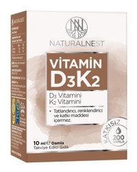 Naturalnest Vitamin D3K2 Aromasız Yetişkin Vitamin 10 ml