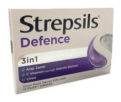 Strepsils Defence Doğal Meyve Yetişkin Vitamin 12 Pastil