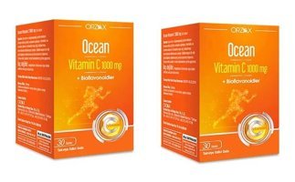 Ocean Vitamin C Aromasız Yetişkin Vitamin 2x30 Tablet