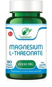 Yurdavit Magnesium L-Threonate Aromasız Yetişkin Vitamin 90 Kapsül