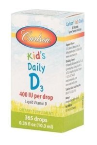 Carlson Kids Daily Vitamin D3 Aromasız Çocuk Vitamin 10.3 ml