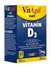 Allergo Puff Vitamin D3 Aromasız Yetişkin Vitamin 20 ml