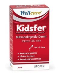 Wellcare Kidsfer Mikroenkapsüle Demir Aromasız Yetişkin Vitamin 30 ml