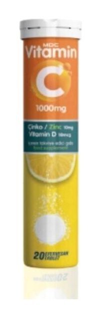 Mdc Vitamin C Çinko Ve Vitamin D Aromasız Yetişkin Vitamin 20 Tablet