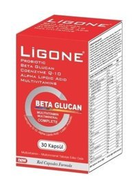 Ligone Beta Glucan Probiotic Coenzyme Q-10 Multivitamin Aromasız Yetişkin Vitamin 30 Tablet