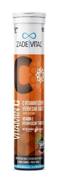 Zade Vital Vitamin C Aromasız Yetişkin Vitamin 20 Tablet