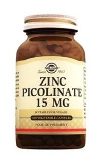 Solgar Zinc Picolinate Aromasız Yetişkin Vitamin 100 Kapsül