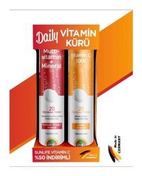 Daily Multivitamin Mineral Ve Vitamin C Portakal - greyfurt - Limon Yetişkin Vitamin 20 Tablet