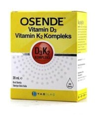 Osende Vitamin D3 K2 Complex Aromalı Yetişkin Vitamin 20 ml