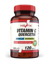 Nevfix Vitamin C Quercetin Aromasız Yetişkin Vitamin 120 Tablet