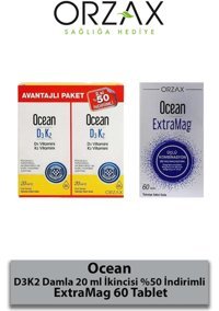 Ocean D3 K2 - Ocean Extramag Aromasız Yetişkin Vitamin 60 Tablet