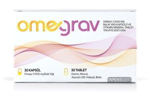 Omegrav Kaspülomega Aromasız Yetişkin Vitamin 30 Kapsül