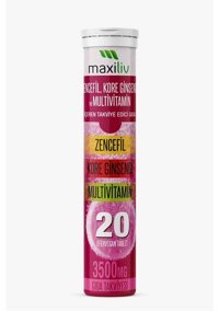 Maxiliv Zencefil Kore Ginsengi Multivitamin Aromasız Yetişkin Vitamin 20 Tablet