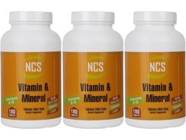Ncs Vitamin Mineral Multivitamin Coenzyme Aromasız Yetişkin Vitamin 3x180 Tablet