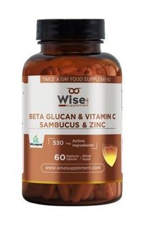 Wiselab Beta Glukan Vitamin C Sambucus Zinc Karamürverli Yetişkin Vitamin 30 Şase