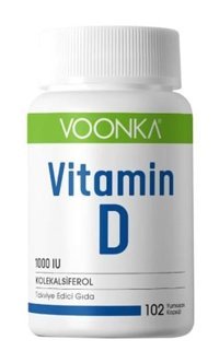 Voonka Vitamin D Aromasız Yetişkin Vitamin 60 Tablet
