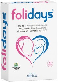 Nbt İlaç Folidays Aromasız Yetişkin Vitamin 30 Kapsül
