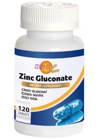 Meka Nutrition Zinc Gluconate Aromasız Yetişkin Vitamin 120 Tablet