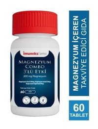 Imuneks Farma Magnezyum Combo 3'Lü Etki Aromasız Yetişkin Vitamin 60 Tablet