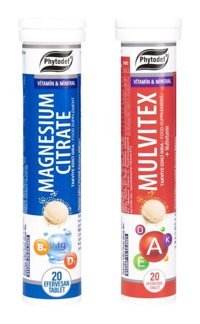 Phytodef Magnezyum Sitrat Efervesan Aromasız Yetişkin Vitamin 20 Tablet - 20 Tablet