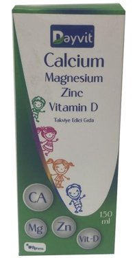 Dayvit Calcium Magnesium Zinc Vitamin D Aromasız Yetişkin Vitamin 150 ml