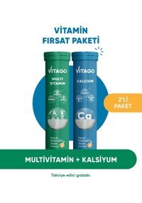 Vitago Multivitamin Ginseng + Kalsiyum Aromasız Yetişkin Vitamin 20 Tablet