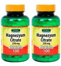 Vitapol Magnezyum Sitrat Vitamin B6 Aromasız Yetişkin Vitamin 2x100 Tablet