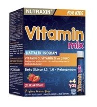 Nutraxin Vitamin Mix Çilekli Yetişkin Vitamin 7 Şişe