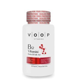 Voop Vitamin B12 Biotin Folik Asit Aromasız Yetişkin Vitamin 60 Kapsül