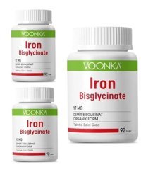 Voonka Iron Bisglycinate Aromasız Yetişkin Vitamin 3x92 Tablet