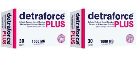 Force Nutrition Detraforce Plus Züfa Otu Hercai Menekşe At Kestanesi Züfa Otu Yetişkin Vitamin 2x30 Tablet