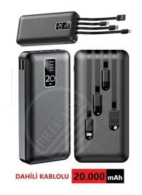 Prepare 20000 mAh Kablolu Powerbank