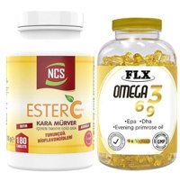 Ncs Ester C Vitamini Flx Omega Karamürverli Yetişkin Vitamin 180 Tablet