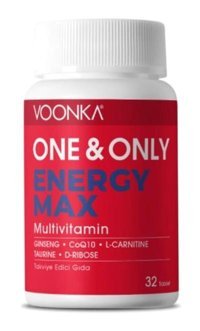 Voonka One&Only Energy Max Multivitamin Meyveli Yetişkin Vitamin 32 Tablet