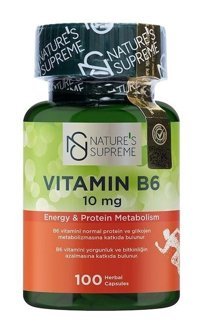 Nature'S Supreme Vitamin B6 Aromasız Yetişkin Vitamin 100 Kapsül