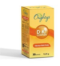 Oxyheys D3 K2 Complex Aromasız Yetişkin Vitamin 30 Kapsül