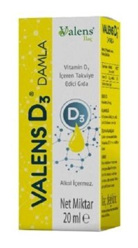 Valens Vitamin D3 Aromasız Yetişkin Vitamin 20 ml