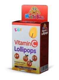 Multiball Vitamin C Lollipops Bitki Ekstralar Çocuk Vitamin 7 Adet