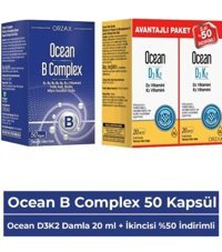 Ocean B Complex - D3 K2 Aromasız Yetişkin Vitamin 50 Kapsül
