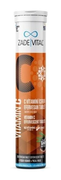 Zade Vital Vitamin C Efervesan Aromasız Yetişkin Vitamin 30 Kapsül