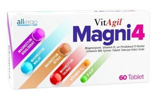 Vitagil Magnezyum Vitamin D3 Aromasız Yetişkin Vitamin 60 Tablet