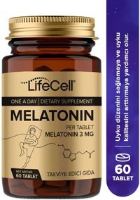 Lifecell Melatonin Aromasız Yetişkin Vitamin 60 Tablet