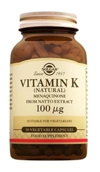 Solgar Vitamin K Aromasız Yetişkin Vitamin 50 Kapsül